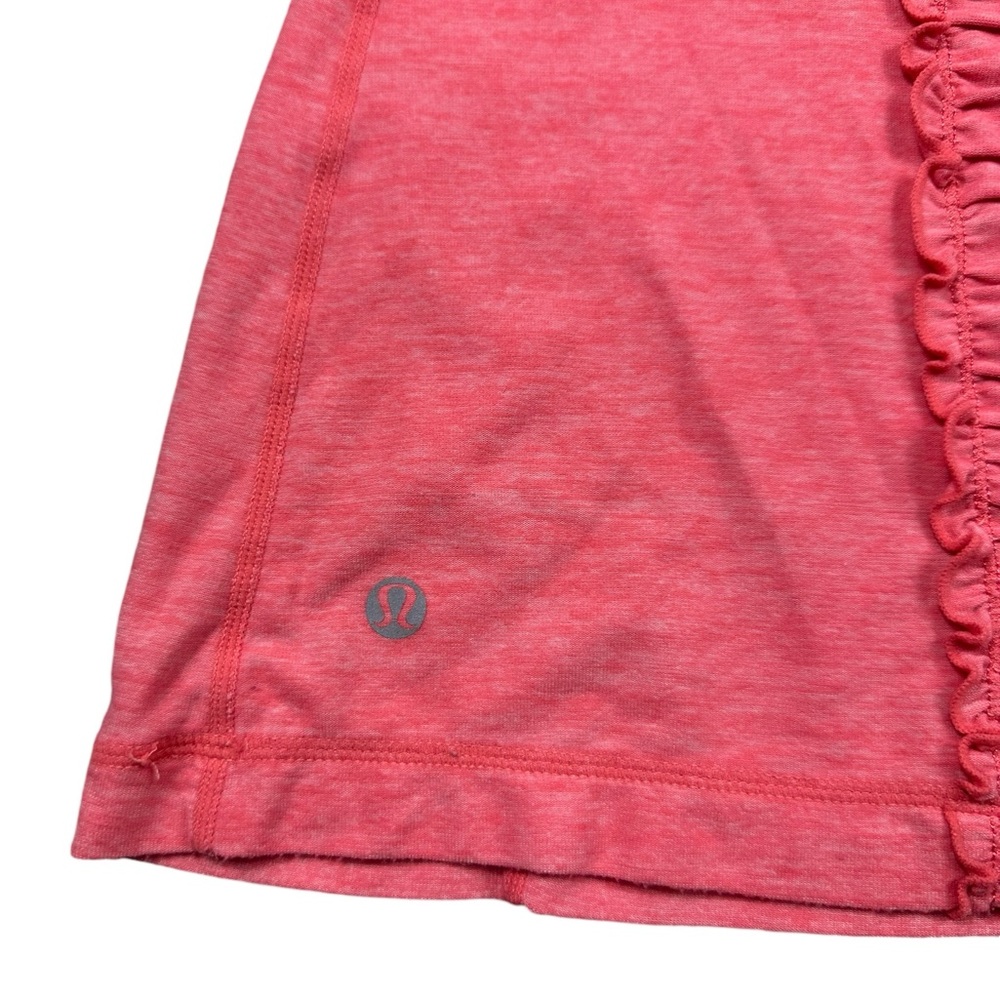 LULULEMON: Run Free Ruffle Back Tank in Watermelon Color -Size 6 - Picture 5 of 10